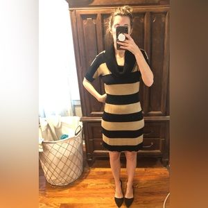 Cowlneck Sweater dress, striped, XSPetite, Loft